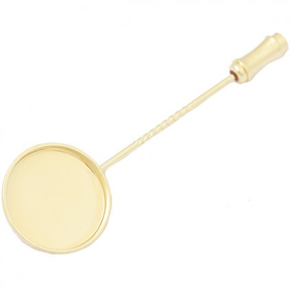 Klobúková ihlice crystalROCKS kruh 15mm gold plating 24kt