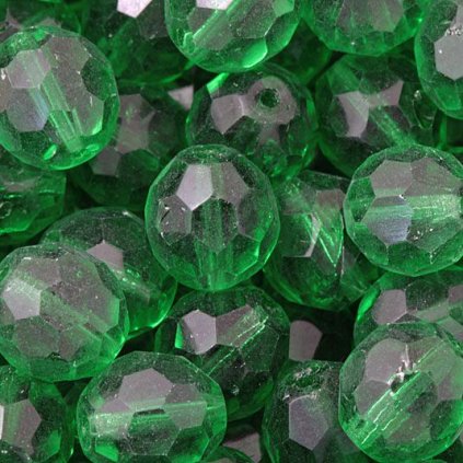 Korálik brúsený 10mm emerald