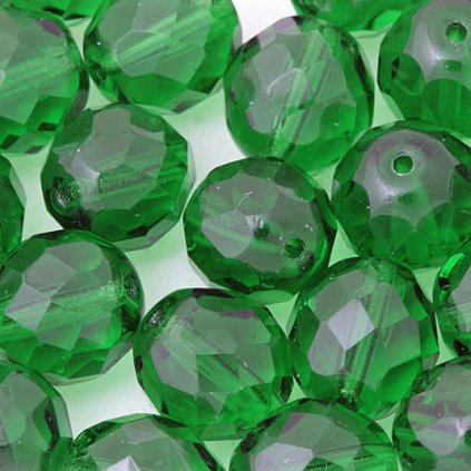 Korálik brúsený 12mm emerald