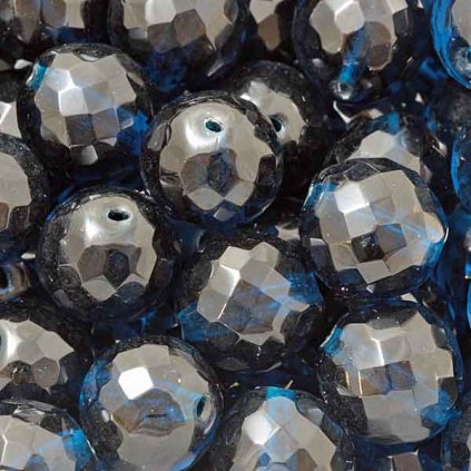 Korálik brúsený 18mm dark blue