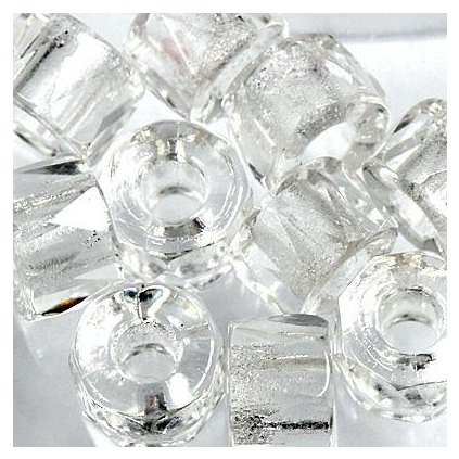 Korálik brúsený bavorák 9 / 6mm crystal