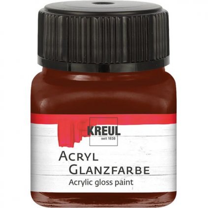 Akrylová farba KREUL 20ml lesklá hnedá