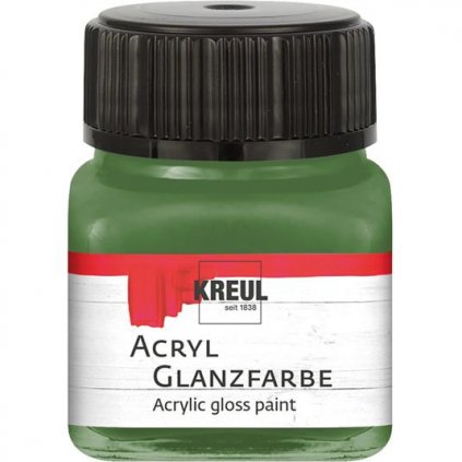 Akrylová farba KREUL 20ml lesklá olivová zelená