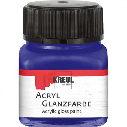 Akrylová farba KREUL 20ml lesklá tmavo modrá