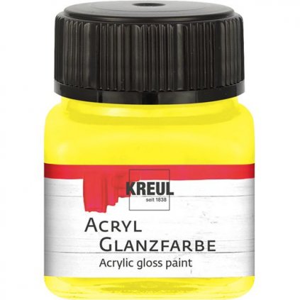 Akrylová farba KREUL 20ml lesklá žltá