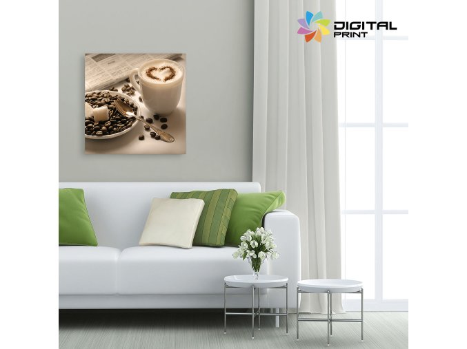digitalny obraz na stenu akcia coffe love
