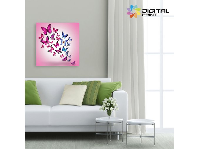 digitalny obraz na stenu akcia butterfly pink