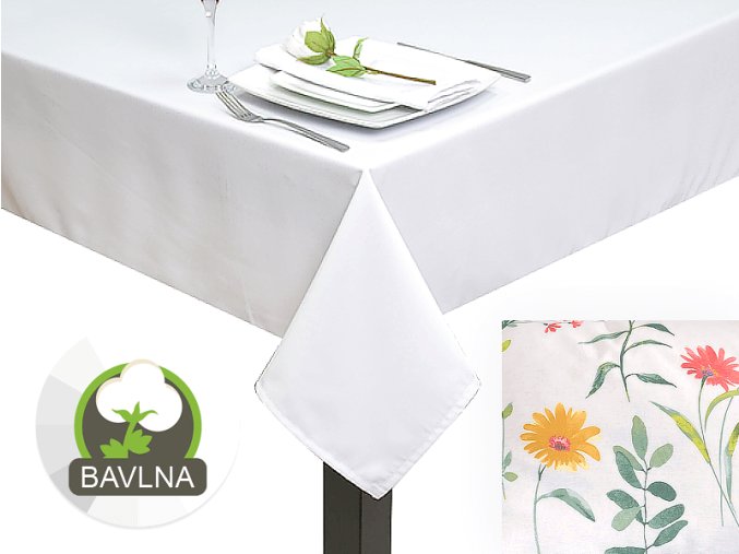 stolovy obrus bavlna ruzomberok ruza slovenske textil botanica