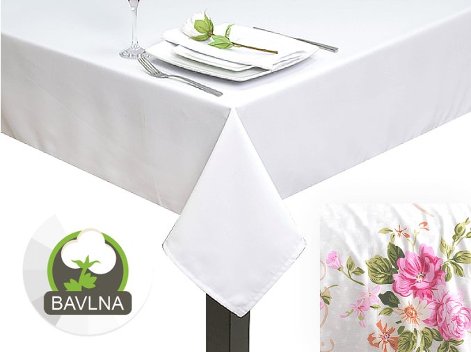 stolovy obrus bavlna ruzomberok ruza slovenske textil manuela
