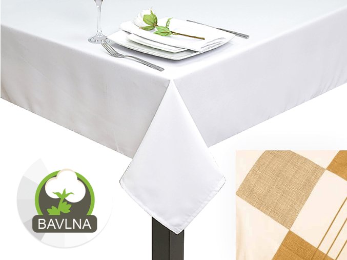 stolovy obrus bavlna ruzomberok ruza slovenske textil square brown