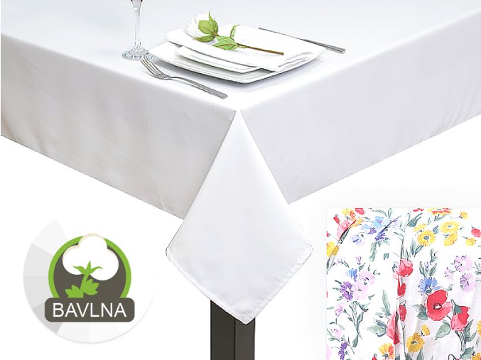 stolovy obrus bavlna ruzomberok ruza slovenske textil lenny