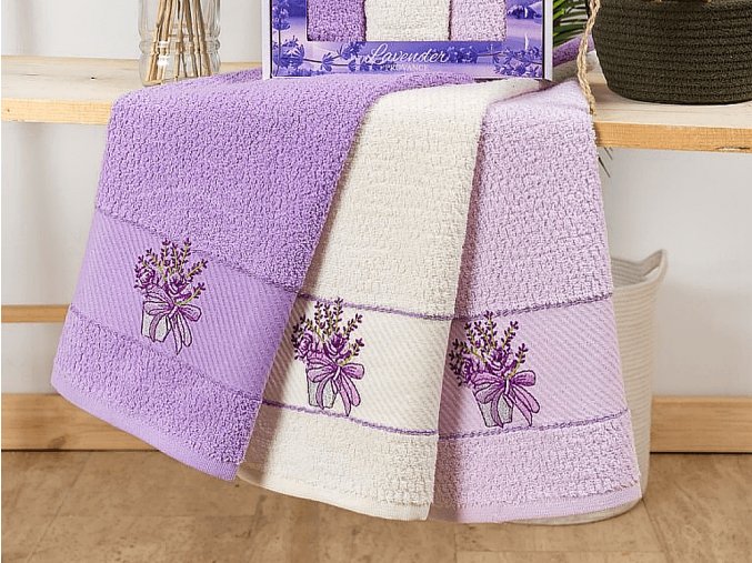 BAVLNENE KUCHYNSKE UTIERKY EMMA FLOWERS VIOLET
