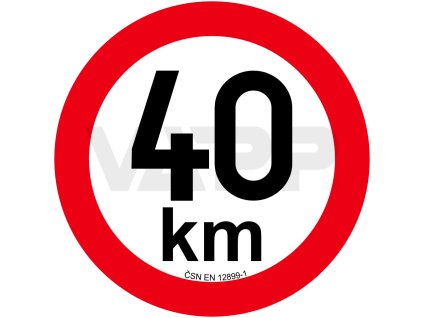 omezeni rychlosti 40 km retroreflexni pr 200 mm