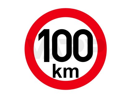 omezeni rychlosti 100 km retroreflexni pr 150 mm na privesy