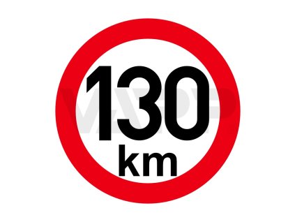 omezeni rychlosti 130 km retroreflexni pr 150 mm na privesy