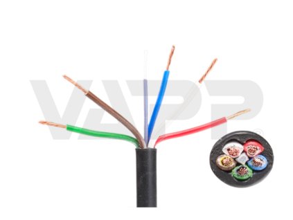 kabel 5x0 75 hneda bila cervena zelena modra metraz