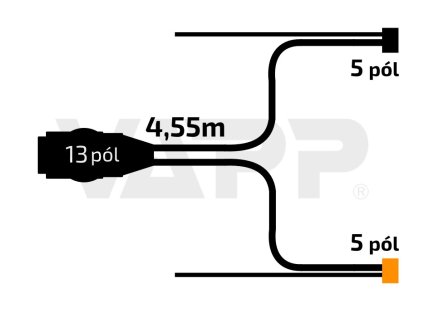 kabelaz 4 55 m 13 pol baj5 vyvody qs75 vapp uni profi 3 4 lucidity kompatibilni