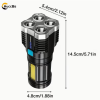 2675 7 dobijeci usb svitilna se 4 led diodami a cob bocnim svetlem