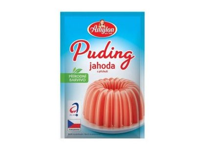 Puding s příchutí jahoda