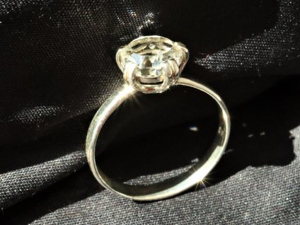 stribrny prsten kristal brouseny cesky pravy kamen prodej obrazky 1