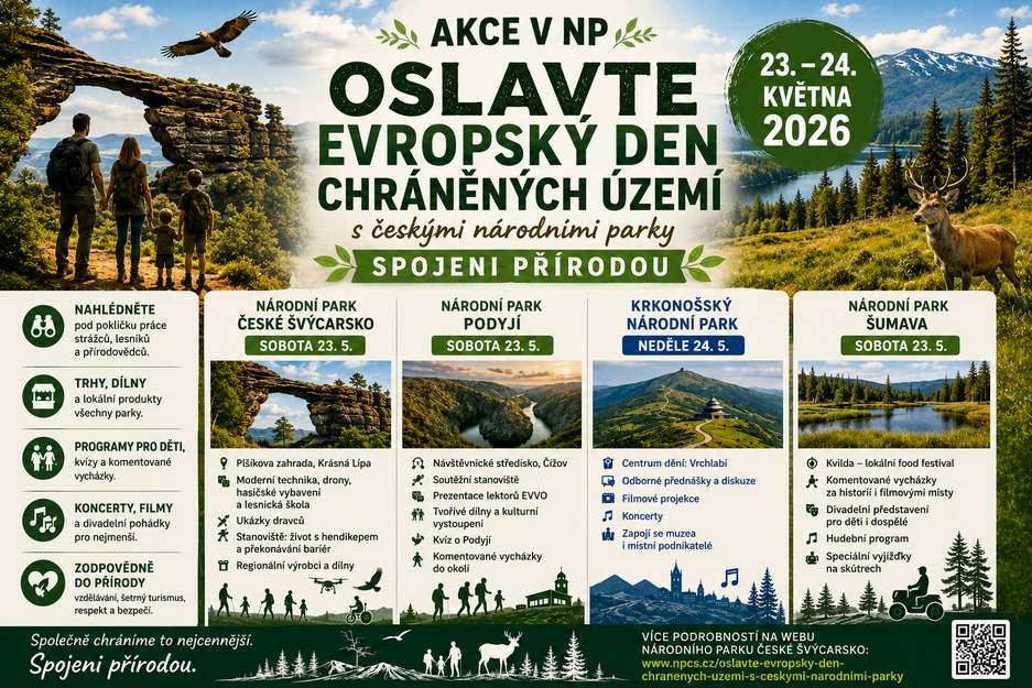 Akce v NP - Oslavte Evropský den chráněných území s českými národními parky