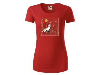 Dámské tričko Wolfie - barevný potisk