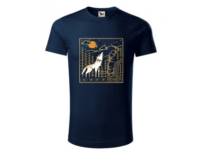 T shirt blue wolfie