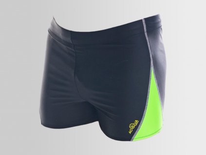 Pánské plavky s nohavičkou - černo-zelené