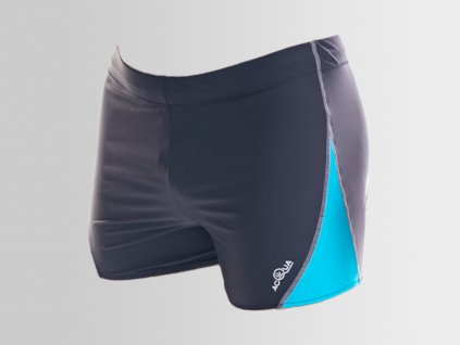 Pánské plavky s nohavičkou - tmavě šedo-tyrkysové