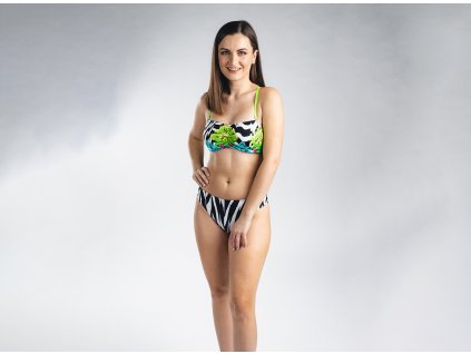 Dámské plavky dvoudílné - Zebra bandeau