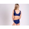 Dívčí plavky dvoudílné - tmavě modré s barevnými proužky