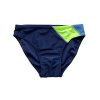 Pánské slipové plavky - modré se zeleným bokem