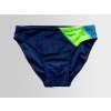 Pánské slipové plavky - modré se zeleným bokem