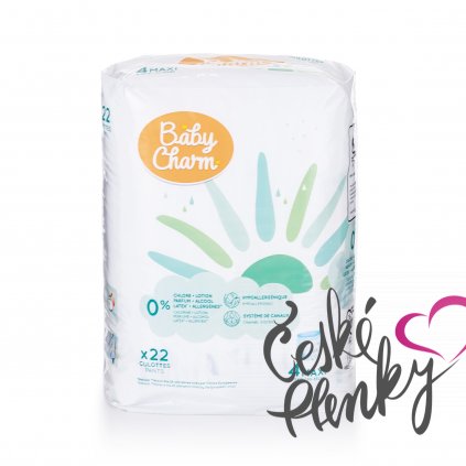 Plenky Baby Charm Super Dry PANT vel. 4 Maxi, 9 - 15 kg, 22 ks