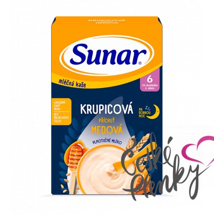 750x830 Sunar mléčná kaše krupice medová 210g