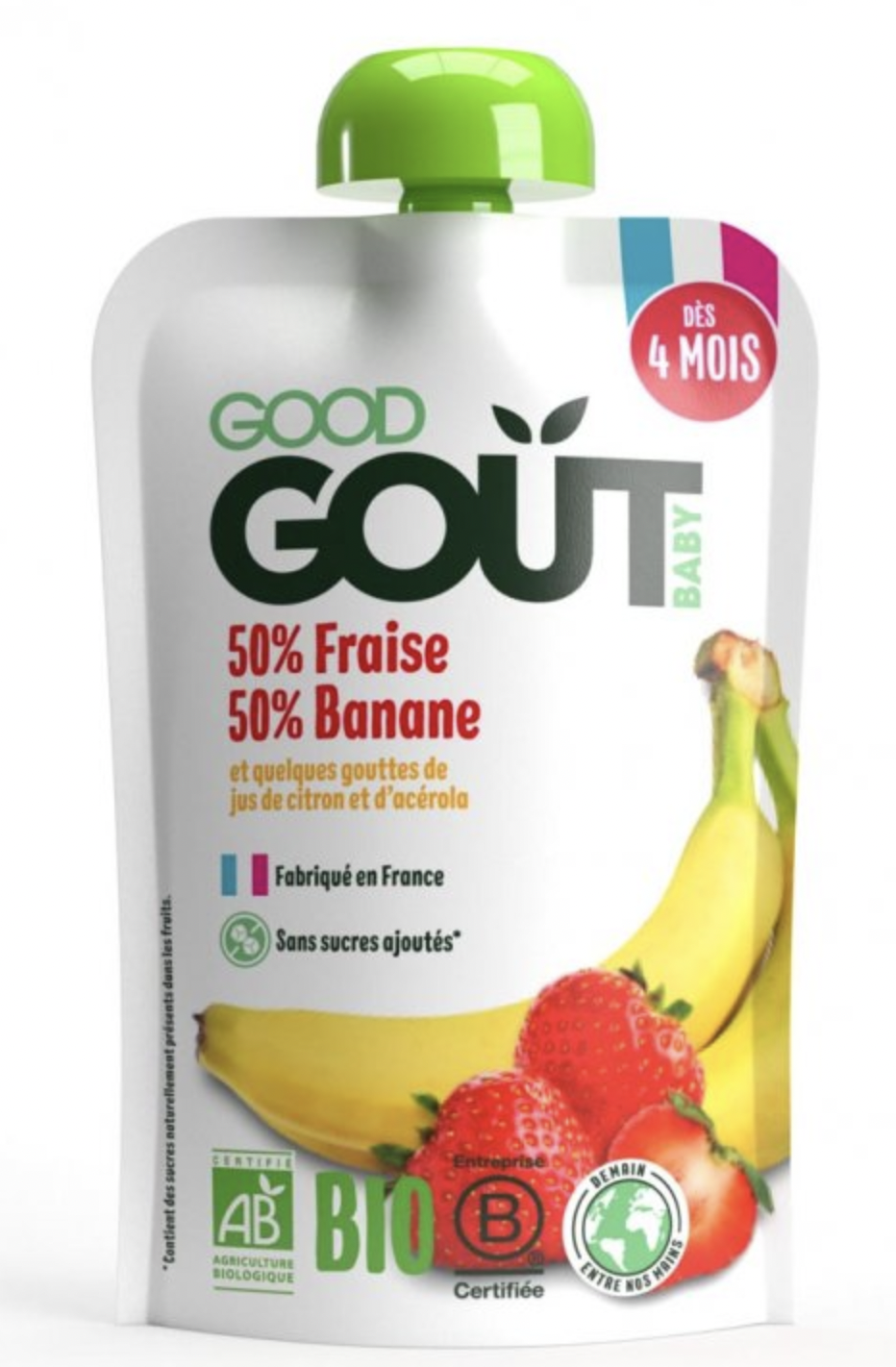 Levně GOOD GOUT BIO JAHODA S BANÁNEM 120 G