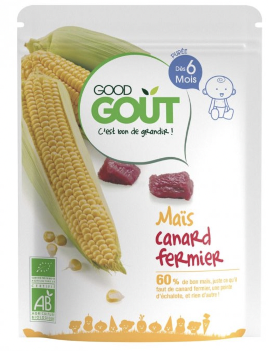 Levně GOOD GOUT BIO KUKUŘICE S KACHNÍM MASEM 190 G