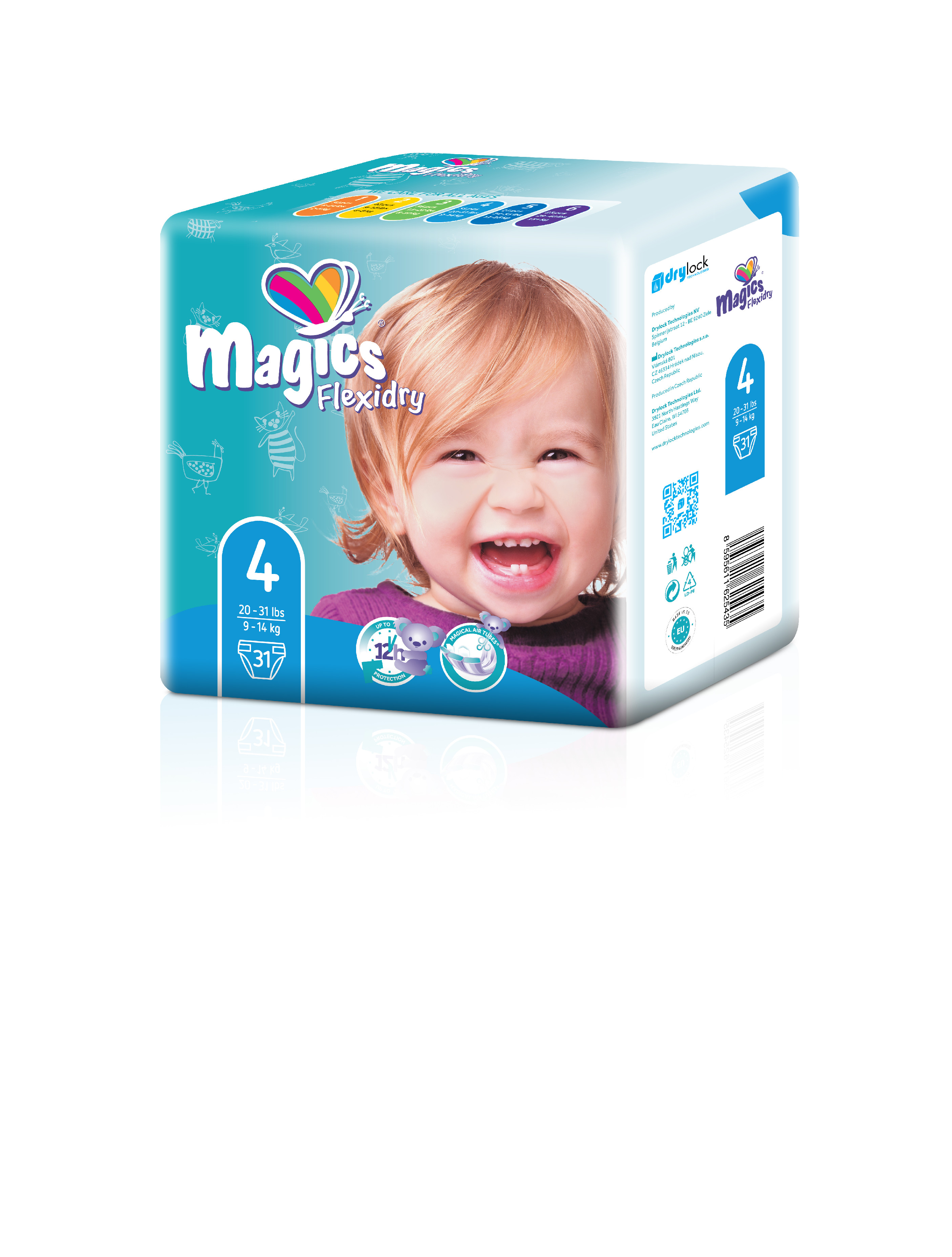 Magics Flexidry vel. 4 maxi 9 - 14 kg, 31 ks