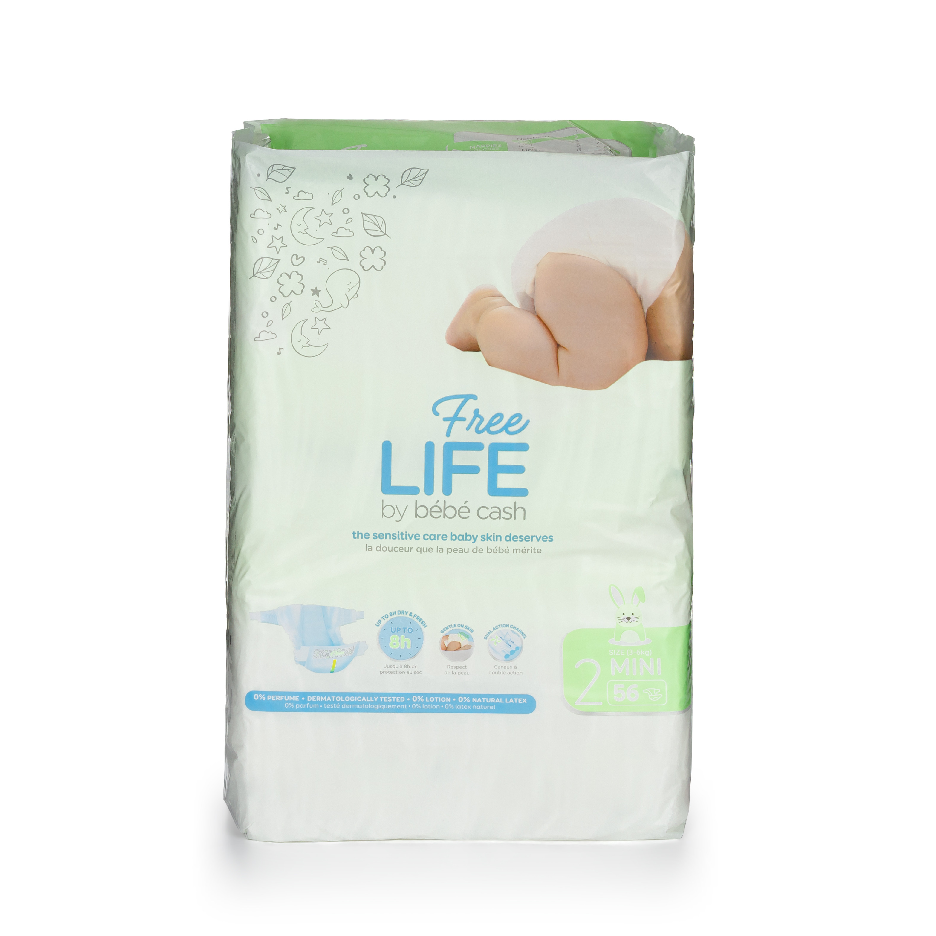 Levně BebéCash BébéCash Premium Mini (3-6 kg, 56 ks)