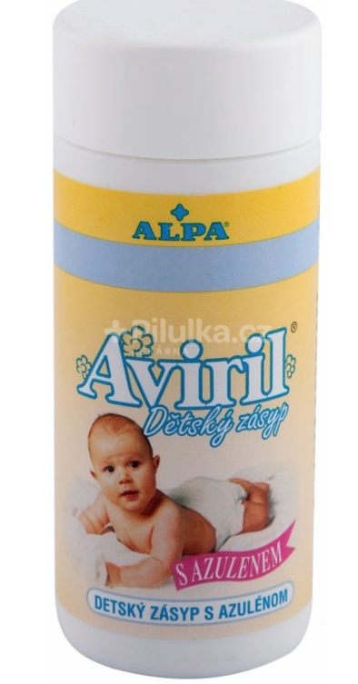 Alpa Aviril dětský zásyp s azulenem sypačka 100 g