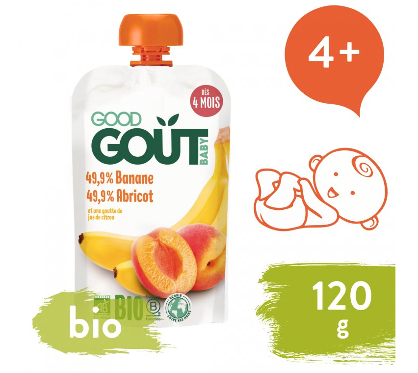 Levně Good Gout BIO Meruňka s banánem (120 g)