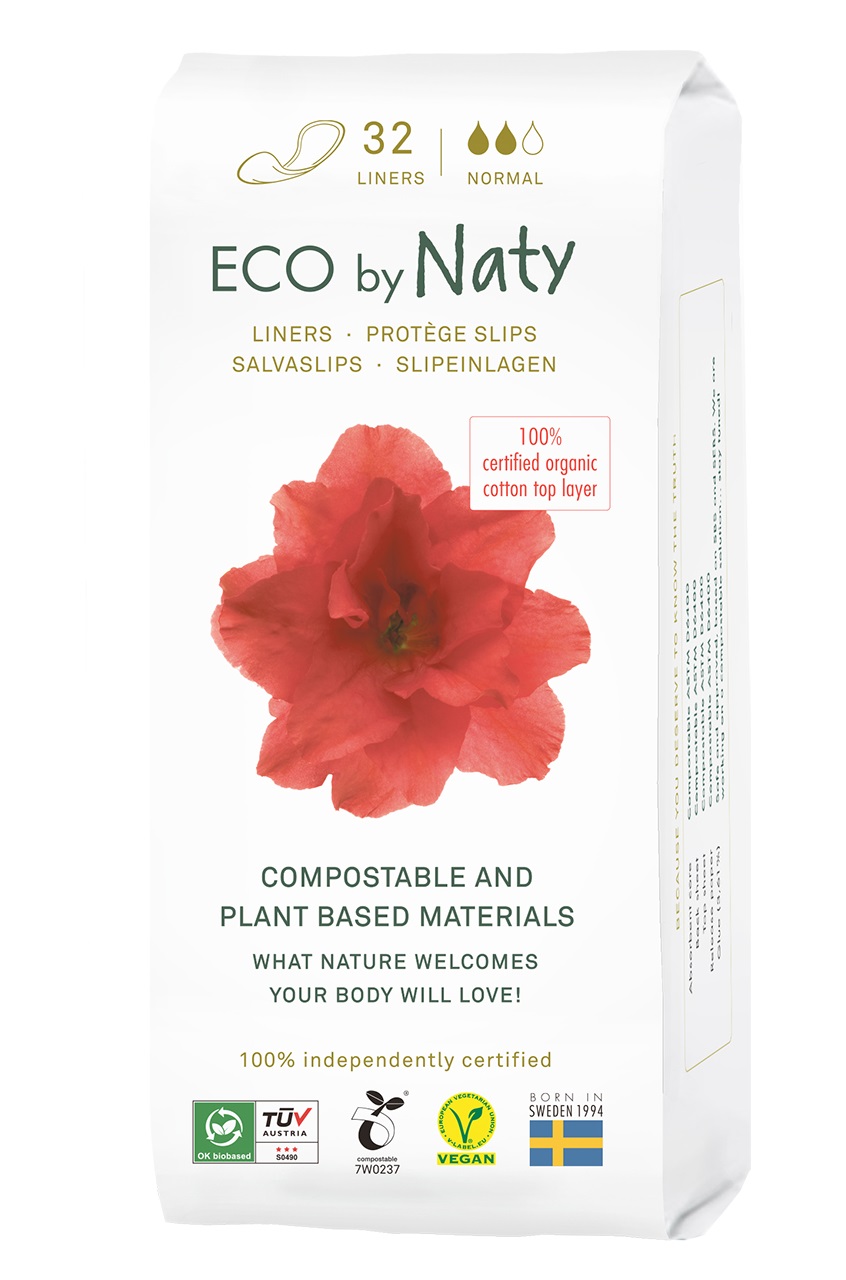 Levně Eco Naty Dámské ECO slipové vložky Naty - normal (32 ks) - Novinka