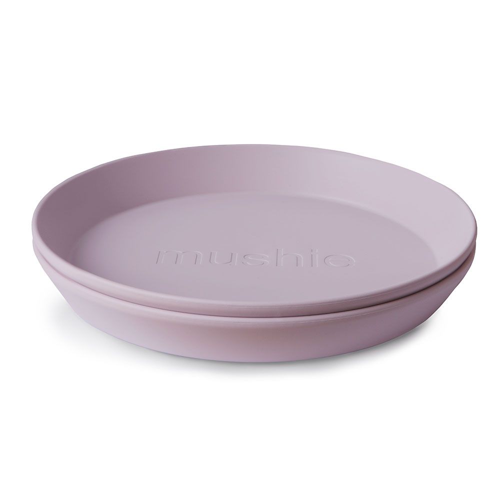 Levně Mushie kulatý talíř 2 ks - Soft Lilac