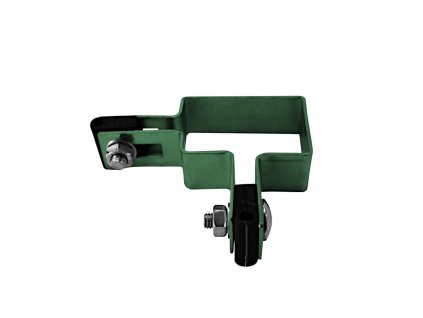 Rohový úchyt panelu ke sloupku se šroubem - zelená