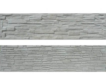 Betonový, dvoustranný panel, štípaný kámen - přírodní 