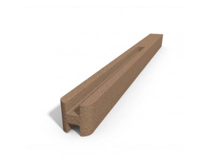 Průběžný, betonový, hladký sloupek - hnědý