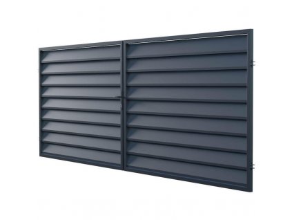 Moderní, ocelová, dvoukřídlá brána bez pohonu 