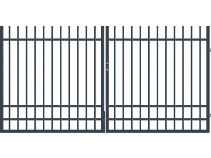 Dvoukřídlá brána s jednoduchými liniemi