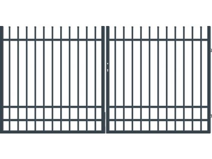 Dvoukřídlá brána s jednoduchými liniemi