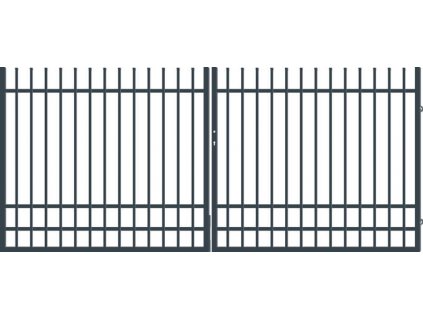 Dvoukřídlá brána s jednoduchými liniemi